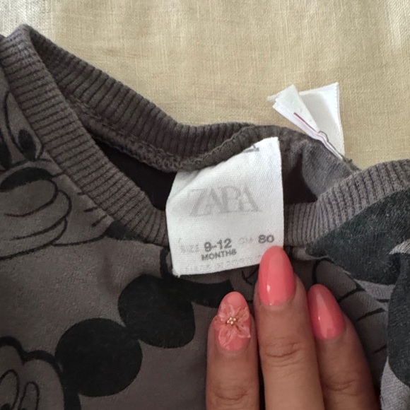 Zara Other - Zara Charcoal Mickey Mouse Sweatshirt
